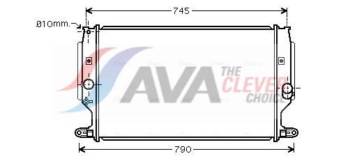Radiator, engine cooling - TO2402 AVA QUALITY COOLING