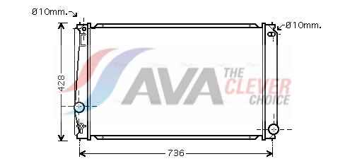 Radiator, engine cooling - TO2419 AVA QUALITY COOLING