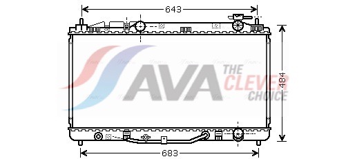 Radiator, engine cooling - TO2464 AVA QUALITY COOLING