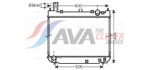 Radiatore, Raffreddamento motore - TO2488 AVA QUALITY COOLING