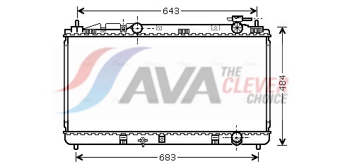 Radiator, engine cooling - TO2598 AVA QUALITY COOLING
