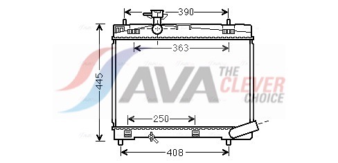 Radiator, engine cooling - TO2663 AVA QUALITY COOLING