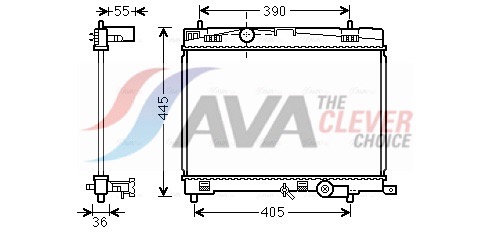 Radiatore, Raffreddamento motore - TO2716 AVA QUALITY COOLING