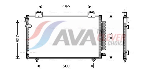 Condenser, air conditioning - TO5392D AVA QUALITY COOLING