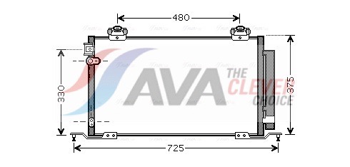 Condenser, air conditioning - TO5393D AVA QUALITY COOLING