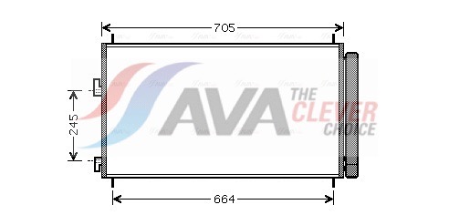 Condenser, air conditioning - TO5410D AVA QUALITY COOLING