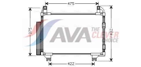 Condenser, air conditioning - TO5413D AVA QUALITY COOLING