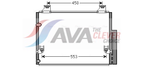 Condenser, air conditioning - TO5563D AVA QUALITY COOLING