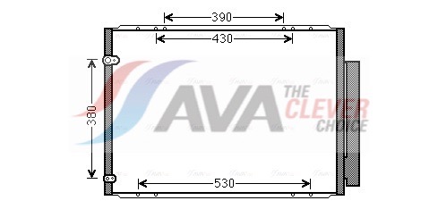 Condenser, air conditioning - TO5573D AVA QUALITY COOLING