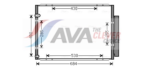 Condenser, air conditioning - TO5574D AVA QUALITY COOLING