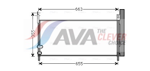 Condenser, air conditioning - TO5576D AVA QUALITY COOLING