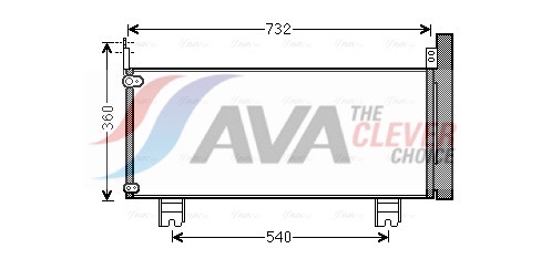 Condenser, air conditioning - TO5660D AVA QUALITY COOLING