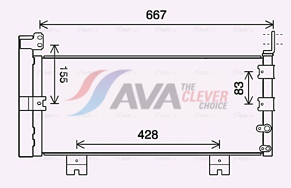 Condensatore, Climatizzatore - TO5728D AVA QUALITY COOLING