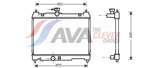 Radiator, engine cooling - TOA2251 AVA QUALITY COOLING