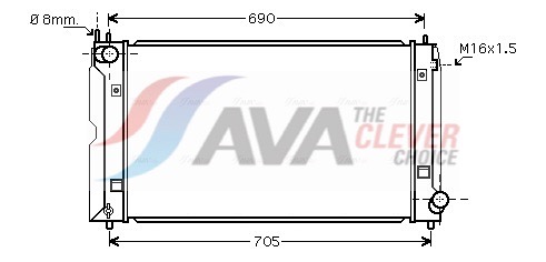 Radiator, engine cooling - TOA2386 AVA QUALITY COOLING