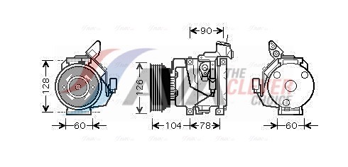 Compressor, air conditioning - TOAK437 AVA QUALITY COOLING