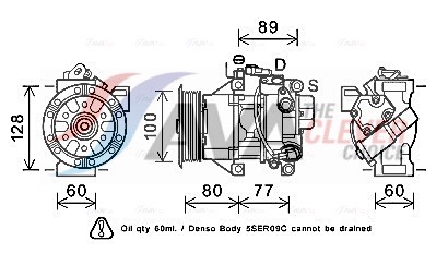 Compressor, air conditioning - TOAK618 AVA QUALITY COOLING