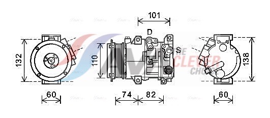 Compressor, air conditioning - TOAK628 AVA QUALITY COOLING