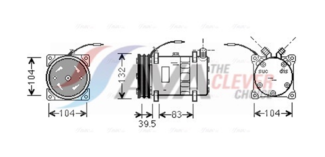 Compressor, air conditioning - UVAK035 AVA QUALITY COOLING