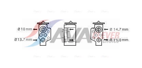 Valvola ad espansione, Climatizzatore - VN1243 AVA QUALITY COOLING