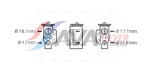 Expansion Valve, air conditioning - VN1311 AVA QUALITY COOLING