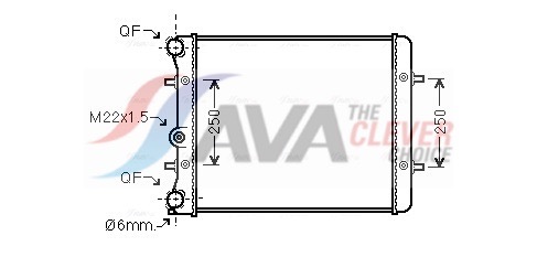 Radiator, engine cooling - VN2152 AVA QUALITY COOLING