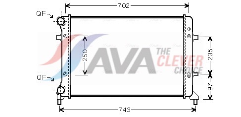 Radiator, engine cooling - VN2204 AVA QUALITY COOLING