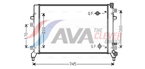 Radiator, engine cooling - VN2295 AVA QUALITY COOLING