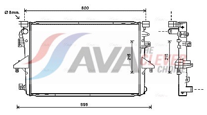 Radiatore, Raffreddamento motore - VNA2317 AVA QUALITY COOLING