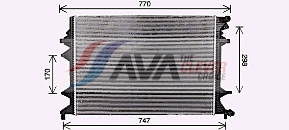 Low Temperature Cooler, intercooler - VN2415 AVA QUALITY COOLING