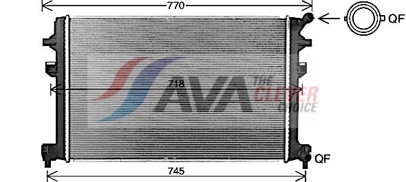 Radiator, engine cooling - VN2426 AVA QUALITY COOLING