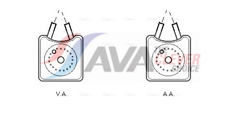 Radiatore olio, Olio motore - VN3106 AVA QUALITY COOLING