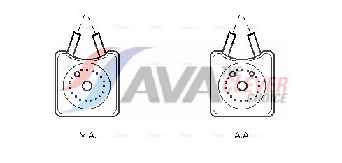 Oil Cooler, engine oil - VN3147 AVA QUALITY COOLING