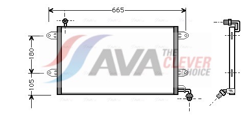 Condenser, air conditioning - VN5137 AVA QUALITY COOLING