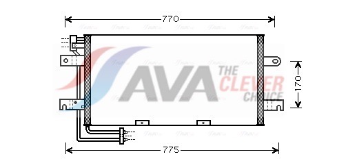 Condenser, air conditioning - VN5195 AVA QUALITY COOLING