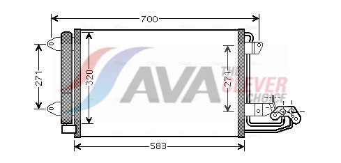 Condenser, air conditioning - VN5209D AVA QUALITY COOLING