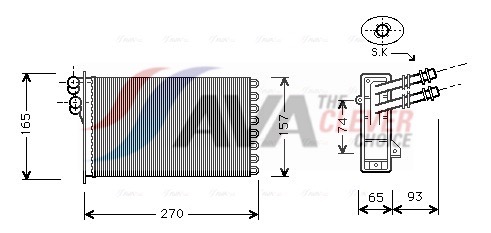 Scambiatore calore, Riscaldamento abitacolo - VN6173 AVA QUALITY COOLING