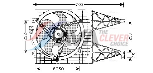 Fan, radiator - VN7507 AVA QUALITY COOLING