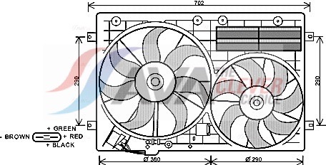 Fan, radiator - VN7529 AVA QUALITY COOLING
