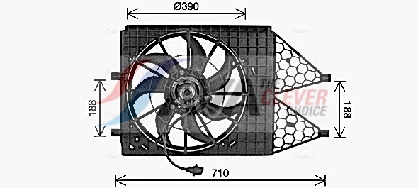 Fan, radiator - VN7545 AVA QUALITY COOLING