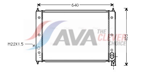 Radiatore, Raffreddamento motore - VNA2034 AVA QUALITY COOLING