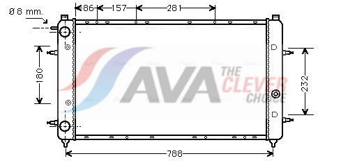 Radiator, engine cooling - VNA2114 AVA QUALITY COOLING