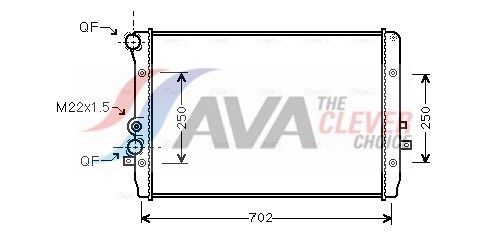 Radiator, engine cooling - VNA2193 AVA QUALITY COOLING