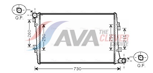 Radiator, engine cooling - VNA2255 AVA QUALITY COOLING
