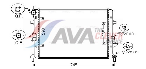 Radiator, engine cooling - VNA2289 AVA QUALITY COOLING