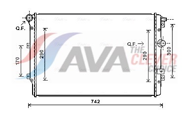 Radiator, engine cooling - VNA2324 AVA QUALITY COOLING