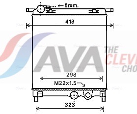 Radiator, engine cooling - VNA2325 AVA QUALITY COOLING