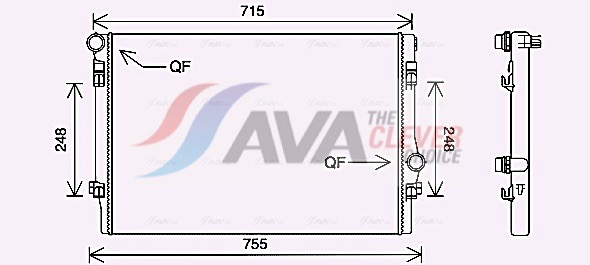 Radiator, engine cooling - VNA2336 AVA QUALITY COOLING