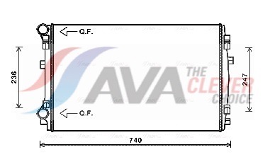Radiatore, Raffreddamento motore - VNA2338 AVA QUALITY COOLING