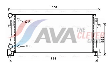 Radiator, engine cooling - VNA2340 AVA QUALITY COOLING